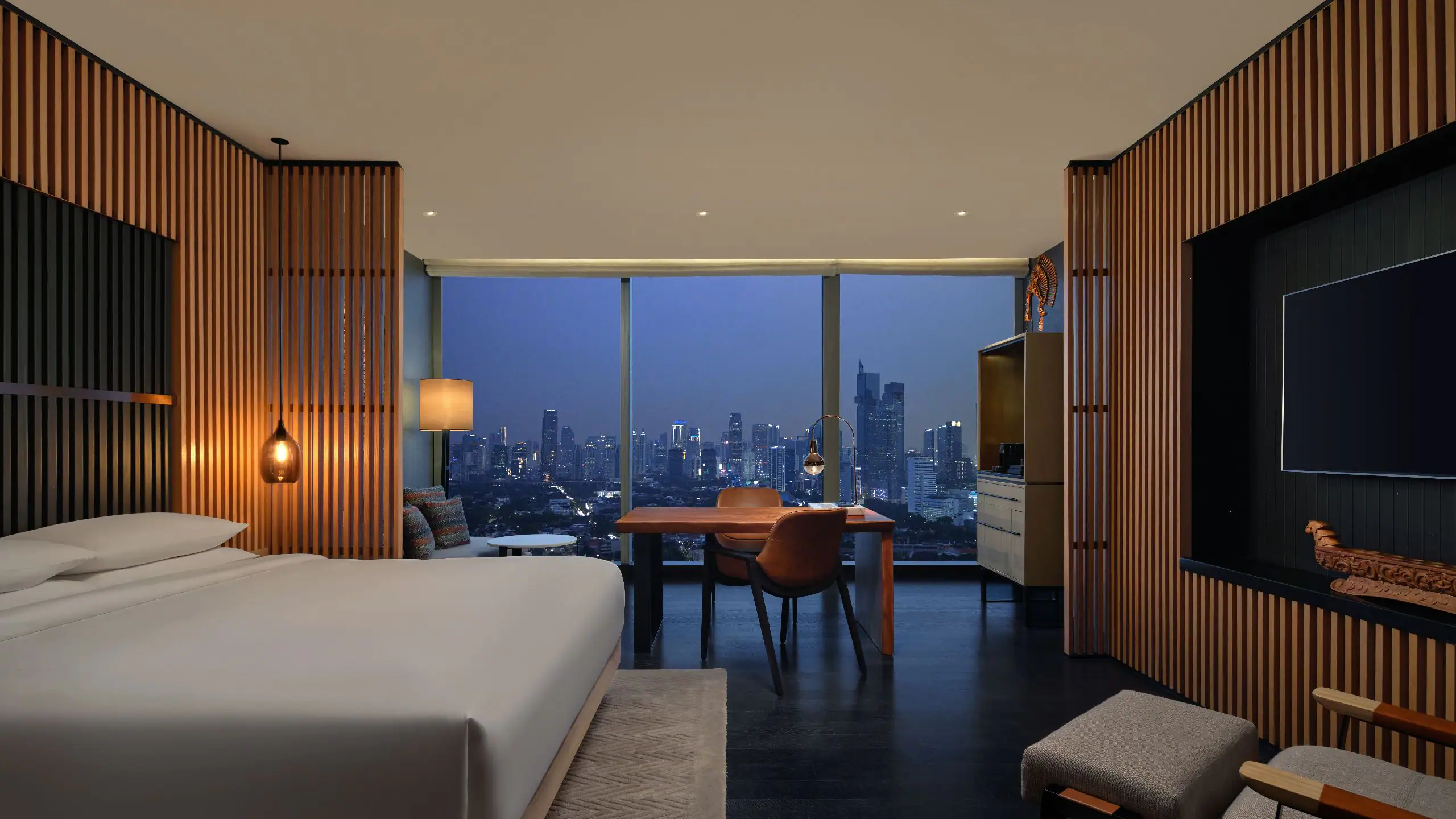 Kamar Deluxe dengan Pemandangan Kota Jakarta Pusat